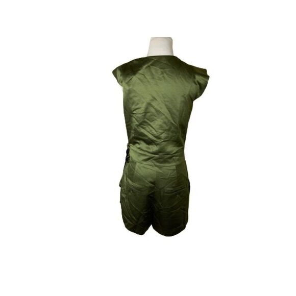 Rachael Roy Army Green Romper. Sz 6 - Picture 2 of 4
